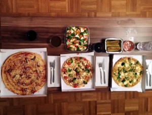 Die bestellten Pizzen von "Freak´s Pizzastation" auf Lieferheld