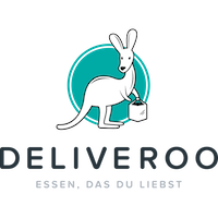 Deliveroo logo (colour, text underneath, German tagline, 1200x1200px)