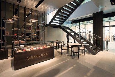 Armani / Dolci und der Aufgang zum Restaurant